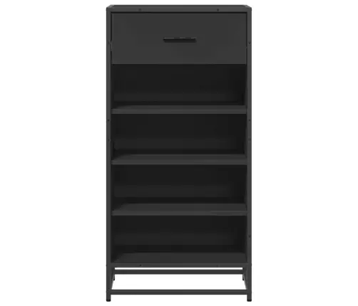 Apavu Skapītis, Melns, 48X38X97,5 Cm, Inženierijas Koks Vidaxl