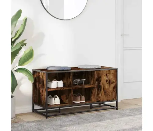 Apavu Skapītis, Ozola, 100X40X53,5 Cm, Inženierijas Koks&Metāls Vidaxl