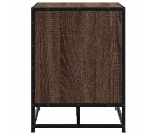 Apavu Plaukts, Brūns, 100X40X53,5 Cm, Inženierijas Koks&Metāls Vidaxl