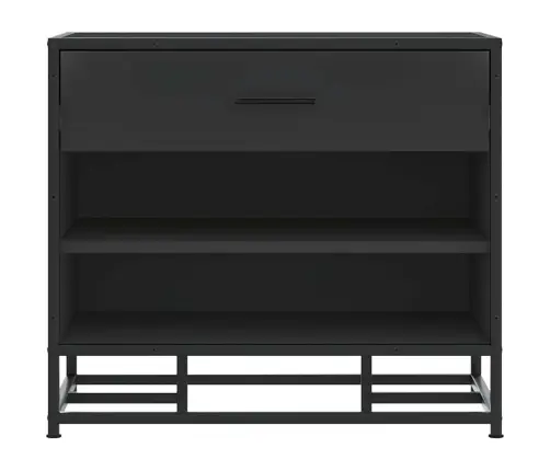 Apavu Skapītis, Melns, 60X40X53,5 Cm, Inženierijas Koks, Metāls Vidaxl