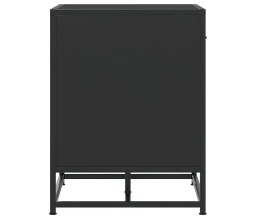 Apavu Skapītis, Melns, 60X40X53,5 Cm, Inženierijas Koks, Metāls Vidaxl