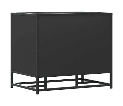 Apavu Skapītis, Melns, 60X40X53,5 Cm, Inženierijas Koks, Metāls Vidaxl
