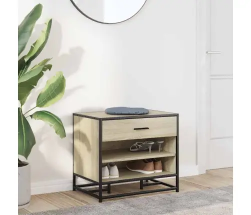 Apavu Sols Sonoma Ozols 60X40X53,5 Cm Inženierijas Koks Metāls Vidaxl