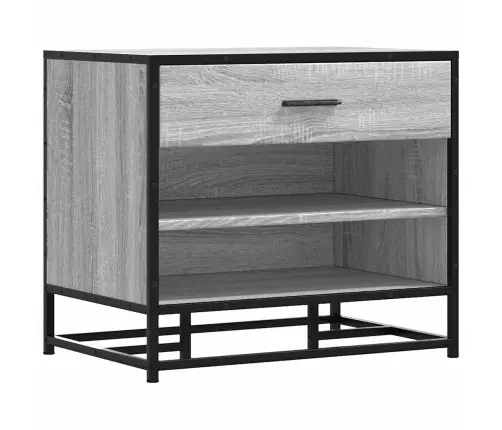 Apavu Sols Pelēks Sonoma Inženierijas Koks Un Metāls Vidaxl