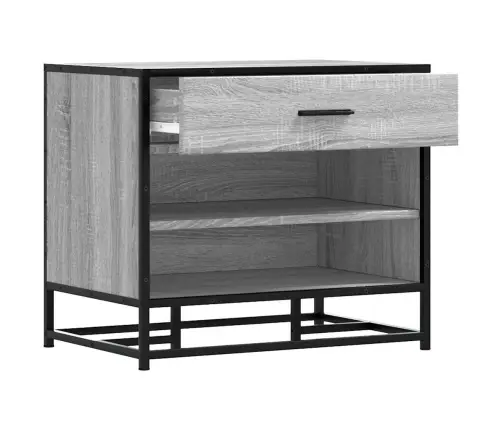 Apavu Sols Pelēks Sonoma Inženierijas Koks Un Metāls Vidaxl