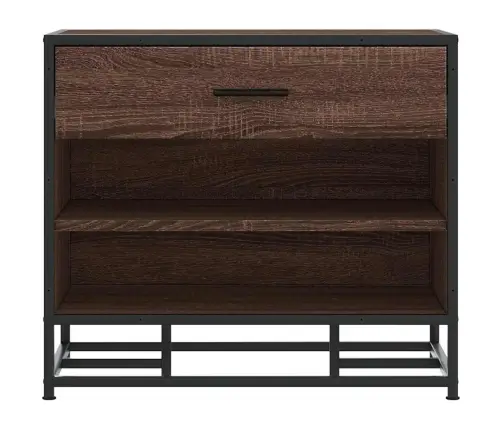 Apavu Plaukts, Brūns, 60X40X53,5 Cm, Inženierijas Koks&Metāls Vidaxl