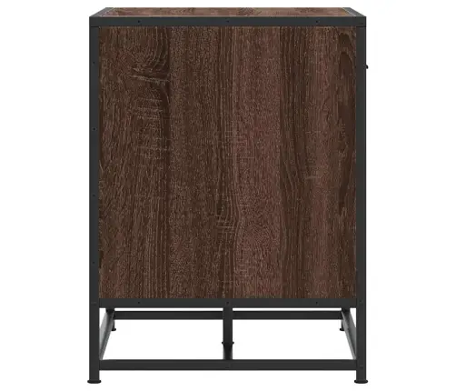 Apavu Plaukts, Brūns, 60X40X53,5 Cm, Inženierijas Koks&Metāls Vidaxl