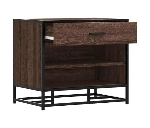 Apavu Plaukts, Brūns, 60X40X53,5 Cm, Inženierijas Koks&Metāls Vidaxl