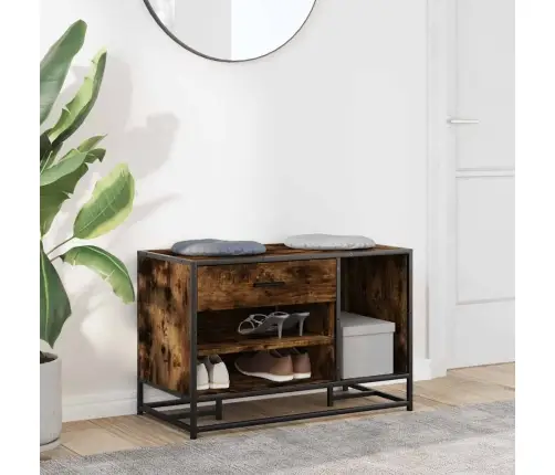 Apavu Skapītis, Ozola, 80X40X53,5 Cm, Inženierijas Koks&Metāls Vidaxl