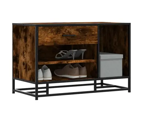 Apavu Skapītis, Ozola, 80X40X53,5 Cm, Inženierijas Koks&Metāls Vidaxl