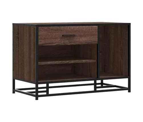 Kingapink Pruun Tamm 80X40X53,5Cm Projekteeritud Puit Ja Metall