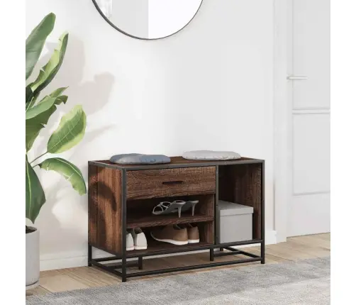 Kingapink Pruun Tamm 80X40X53,5Cm Projekteeritud Puit Ja Metall