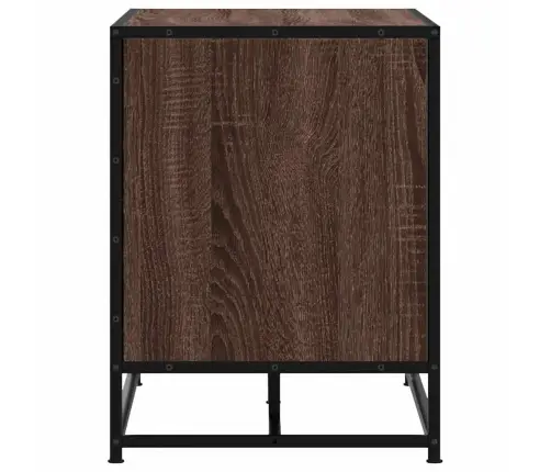 Kingapink Pruun Tamm 80X40X53,5Cm Projekteeritud Puit Ja Metall