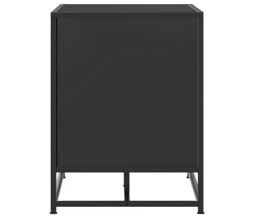 Kingapink Must 84X40X53,5 Cm Engineered Wood And Metal