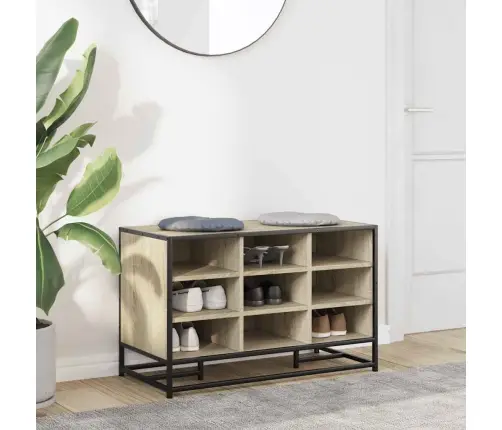 Apavu Sols Sonoma Ozols 84X40X53,5 Cm Inženierijas Koks Metāls Vidaxl