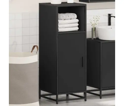 Vannas Istabas Skapis Melns 35X37,5X100 Cm Engineered Wood Vidaxl