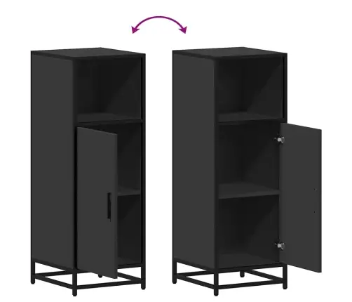 Vannas Istabas Skapis Melns 35X37,5X100 Cm Engineered Wood Vidaxl