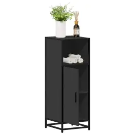 Vannitoa Kapp Must 35X37,5X100 Cm Engineered Wood