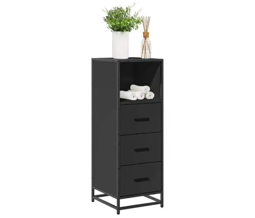 Vannas Istabas Skapis Melns 35X37,5X100 Cm Engineered Wood Vidaxl