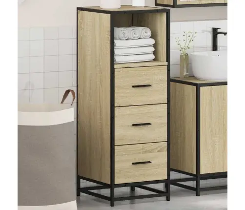 Vonios Kambario Spintelė, Ąžuolo, 35X37,5X100cm Mediena