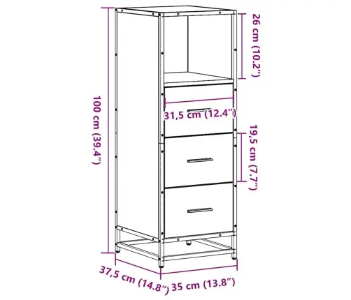 Vannitoakapp Pruun Tamm 35X37,5X100 Cm Ehituspuit Vannitoakapp Pruun Tamm 35X37,5X100 Cm Ehituspuit