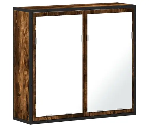 Veidrodinė Vonios Spintelė, Dūminio, 65X20X60 cm Mediena