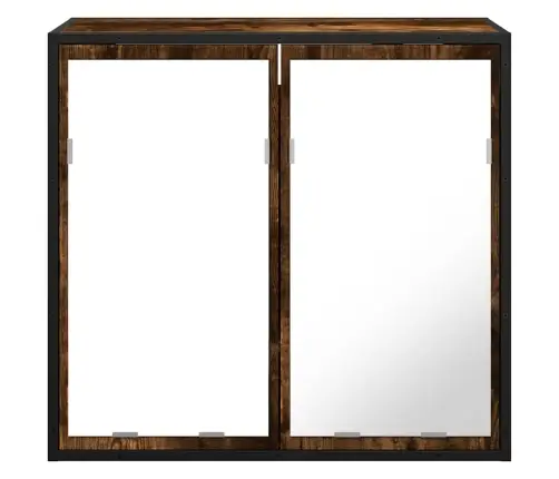 Veidrodinė Vonios Spintelė, Dūminio, 65X20X60 cm Mediena