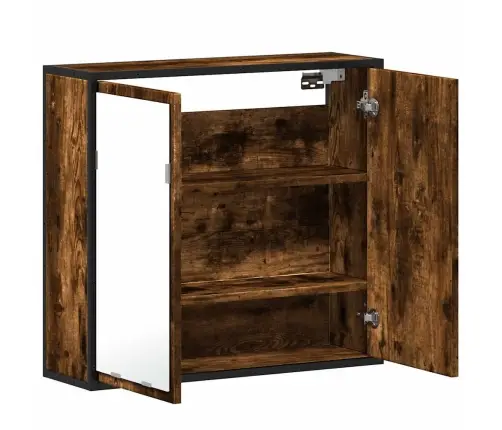 Veidrodinė Vonios Spintelė, Dūminio, 65X20X60 cm Mediena