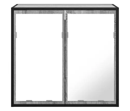 Vannasistabas Spoguļskapītis, Pelēka Ozola Krāsa, 65X20X60 Cm Vidaxl