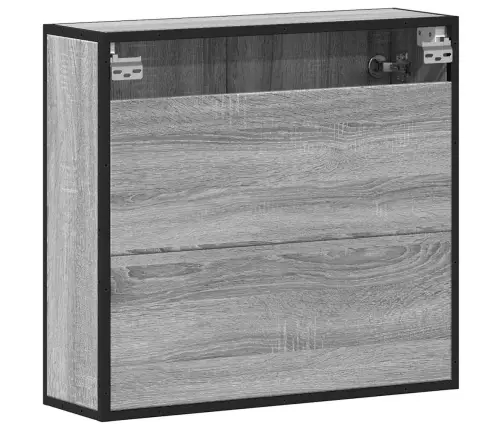 Vannasistabas Spoguļskapītis, Pelēka Ozola Krāsa, 65X20X60 Cm Vidaxl