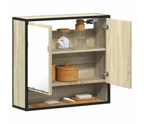 Vannas Istabas Spoguļskapis Sonoma Ozols 65X20X60 Cm Vidaxl