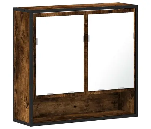 Vannasistabas Spoguļskapītis, Ozolkoka Krāsa, 65X20X60 Cm Vidaxl