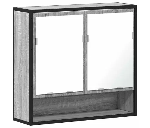 Vannasistabas Spoguļskapītis, Pelēka Ozola Krāsa, 65X20X60 Cm Vidaxl