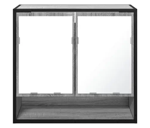 Vannasistabas Spoguļskapītis, Pelēka Ozola Krāsa, 65X20X60 Cm Vidaxl