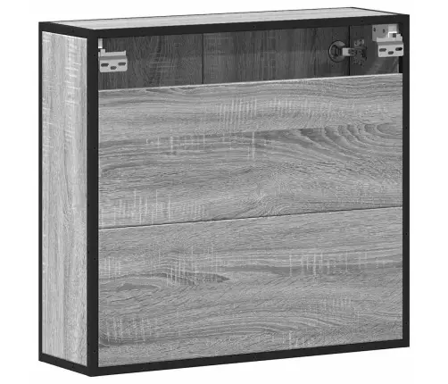 Vannasistabas Spoguļskapītis, Pelēka Ozola Krāsa, 65X20X60 Cm Vidaxl