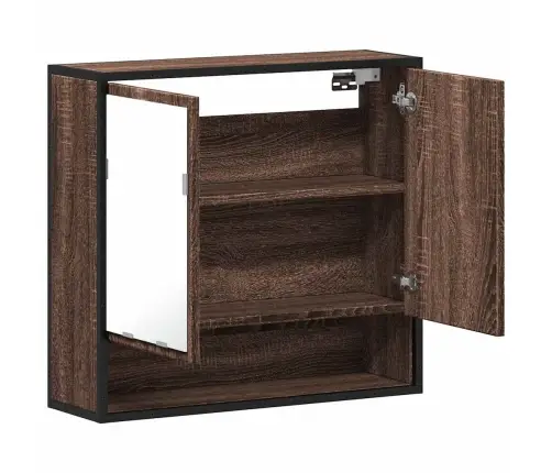 Vannitoa Peegelkapp Pruun Tamm 65X20X60 Cm Ehituspuit