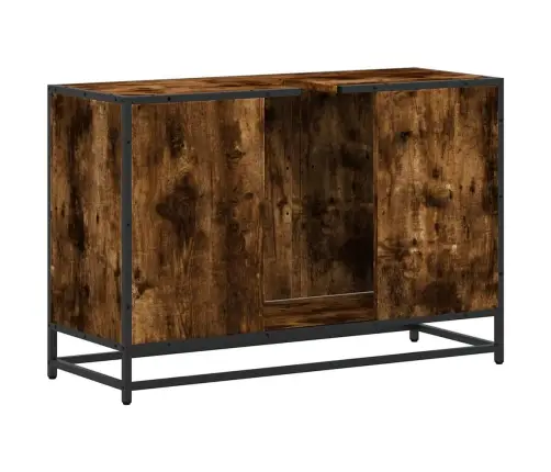 Izlietnes Skapītis, 90X33X60 Cm, Inženierijas Koks, Ozolkoka Vidaxl