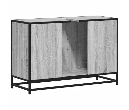 Vonios Kambario Spintelė, Pilka, 90X33X60 cm Mediena