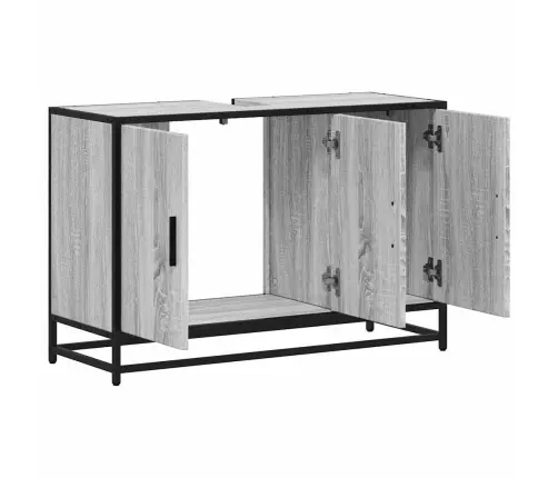 Vonios Kambario Spintelė, Pilka, 90X33X60 cm Mediena