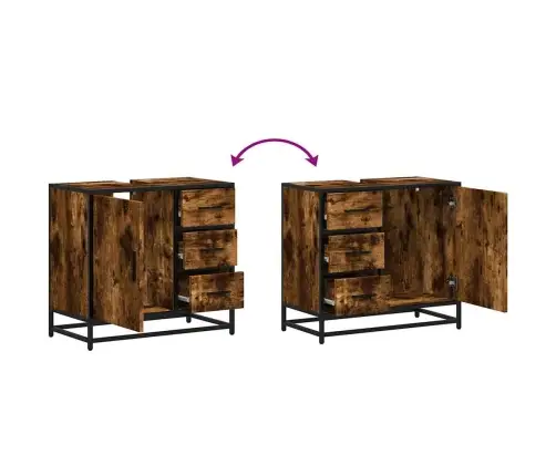 Vonios Kambario Spintelė, Dūminio, 65X33X60 cm Mediena