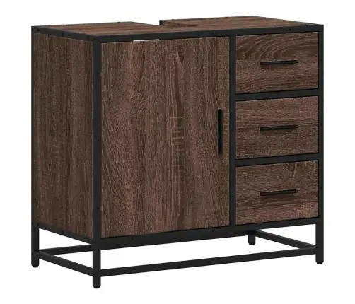 Vannas Istabas Izlietnes Skapis, Ozolkoka Krāsa, 65X33X60 Cm Vidaxl