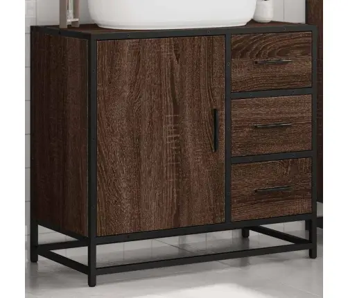 Vannas Istabas Izlietnes Skapis, Ozolkoka Krāsa, 65X33X60 Cm Vidaxl