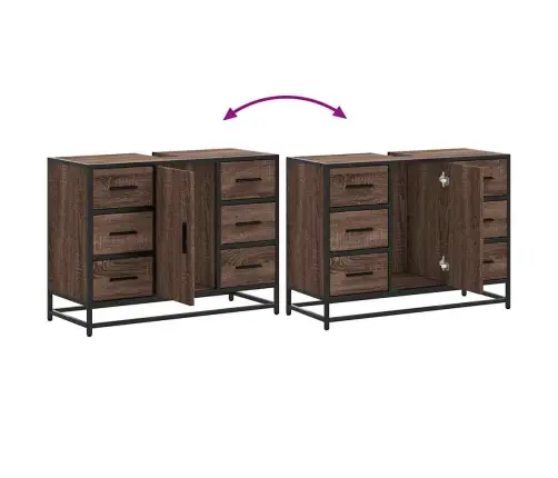 Izlietnes Skapītis, Ozola, 80X33X60 Cm, Inženierijas Koks Vidaxl