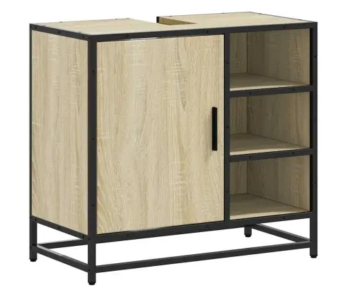 Vannasistabas Skapītis, Ozola, 65X33X60 Cm, Inženierijas Koks Vidaxl