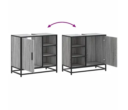 Vonios Kambario Spintelė, Pilka, 65X33X60 cm Mediena