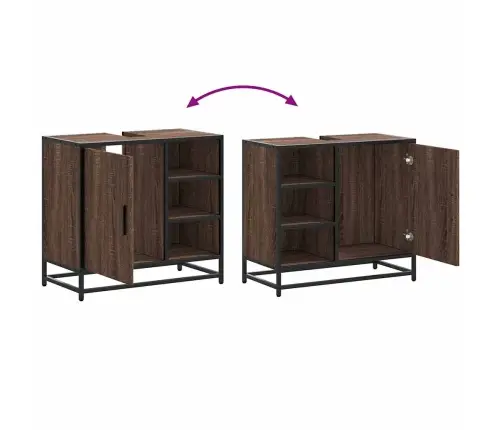 Vonios Kambario Spintelė, Ruda, 65X33X60 cm Mediena Vonios Kambario Spintelė, Ruda, 65X33X60 cm Mediena