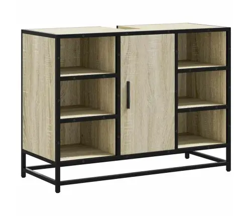 Izlietnes Skapītis, Ozola, 80X33X60 Cm, Inženierijas Koks Vidaxl Izlietnes Skapītis, Ozola, 80X33X60 Cm, Inženierijas Koks Vidaxl