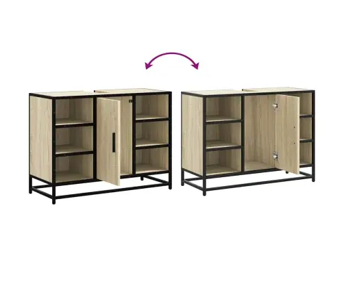 Izlietnes Skapītis, Ozola, 80X33X60 Cm, Inženierijas Koks Vidaxl Izlietnes Skapītis, Ozola, 80X33X60 Cm, Inženierijas Koks Vidaxl