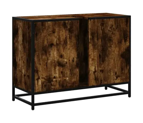 Vonios Spintelė Praustuvui, Dūminio Ąžuolo, 80X33X60cm Mediena