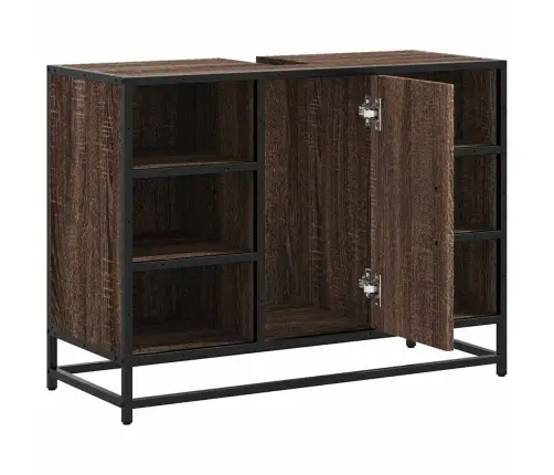 Izlietnes Skapītis, Ozola, 80X33X60 Cm, Inženierijas Koks Vidaxl Izlietnes Skapītis, Ozola, 80X33X60 Cm, Inženierijas Koks Vidaxl